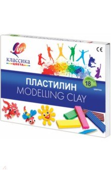Пластилин детский "Классика", 18 цветов (20С 1330-08) Пластилин детский "Классика", 18 цветов (20С 1330-08)