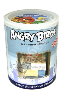 Набор деревянных кубиков "Angry Birds" в банке. 100 штук. (Т56247) Набор деревянных кубиков "Angry Birds" в банке. 100 штук. (Т56247)
