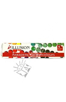 Краски акварельные. Набор "Illision" (6 цветов, без кисточки) (10-1006) Краски акварельные. Набор "Illision" (6 цветов, без кисточки) (10-1006)