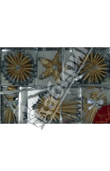 Новогоднее подвесное украшение из соломки (30830) Новогоднее подвесное украшение из соломки (30830)