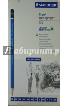 Карандаш чернографитовый Mars Lumograph 100 , 12 штук (100G12S) Карандаш чернографитовый Mars Lumograph 100 , 12 штук (100G12S)