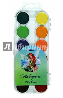 Краски акварельные, медовые "Феечки" (24 цвета) (FA14-2A24) Краски акварельные, медовые "Феечки" (24 цвета) (FA14-2A24)
