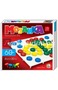 Мозаика (d=20, 4 цвета, 60 штук, 1 поле) (00978) Мозаика (d=20, 4 цвета, 60 штук, 1 поле) (00978)