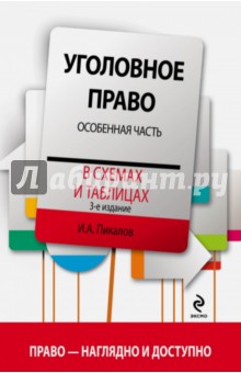 Игорь Пикалов - Уголовное право в схемах и таблицах. Особая часть обложка книги Игорь Пикалов - Уголовное право в схемах и таблицах. Особая часть обложка книги