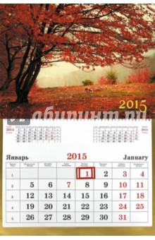 Календарь настенный одноблочный на 2015 год "Очарование осени" (ККОБ1508) Календарь настенный одноблочный на 2015 год "Очарование осени" (ККОБ1508)