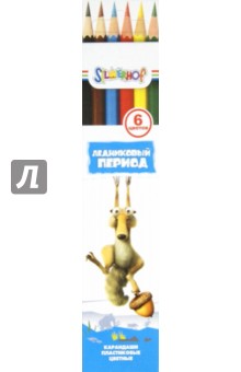 Карандаши ICE AGE (6 цветов, пластиковые) (134188-06) Карандаши ICE AGE (6 цветов, пластиковые) (134188-06)
