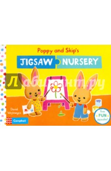 David Wojtowycz - Poppy and Skip's Jigsaw Nursery (board book) обложка книги David Wojtowycz - Poppy and Skip's Jigsaw Nursery (board book) обложка книги
