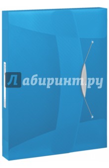Папка-бокс с резинкой (A4, 40 мм, полупрозрачная, синяя) (624047) Папка-бокс с резинкой (A4, 40 мм, полупрозрачная, синяя) (624047)