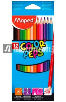 Карандаши из амер.липы COLOR'PEPS. 12 цветов (183212) Карандаши из амер.липы COLOR'PEPS. 12 цветов (183212)