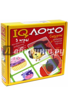 Пластиковое лото. Силуэты. Комплект из 3 игр Пластиковое лото. Силуэты. Комплект из 3 игр