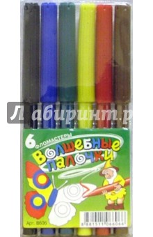 Фломастеры 6 цветов блистер/828-6/606 Фломастеры 6 цветов блистер/828-6/606
