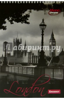 Блокнот 50 листов, А4, гребень "Лондон" (C0253-19) Блокнот 50 листов, А4, гребень "Лондон" (C0253-19)