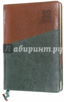 Ежедневник датированный на 2016 год (ЗЕЛЕНЫЙ/КОРИЧНЕВЫЙ) (37969-15) Ежедневник датированный на 2016 год (ЗЕЛЕНЫЙ/КОРИЧНЕВЫЙ) (37969-15)