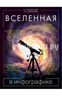 Абрамова, Пшеничнер - Вселенная в инфографике обложка книги Абрамова, Пшеничнер - Вселенная в инфографике обложка книги