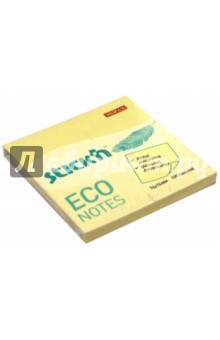 Блок для записей самоклеящийся "Eco" (100 листов, 76x76 мм, пастельно-желтый) (21745) Блок для записей самоклеящийся "Eco" (100 листов, 76x76 мм, пастельно-желтый) (21745)