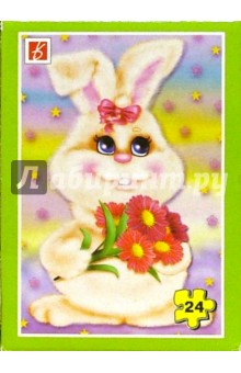 Пазл-24/Зайка с цветами обложка книги Пазл-24/Зайка с цветами обложка книги
