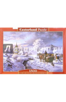 Puzzle-1500.С-150342.Зима в деревне Puzzle-1500.С-150342.Зима в деревне
