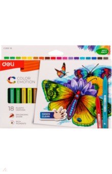 Восковые мелки "Color Emotion" (18 цветов, трехгранные) (EC20010) Восковые мелки "Color Emotion" (18 цветов, трехгранные) (EC20010)