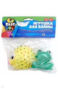 Набор для купания "Морской ёж, лягушка" 2 штуки (EL1205) Набор для купания "Морской ёж, лягушка" 2 штуки (EL1205)