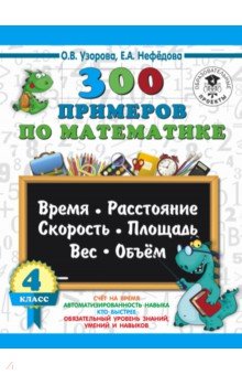 Математика. 4 класс. Время, расстояние, скорость, площадь, вес, объём - Нефедова, Узорова