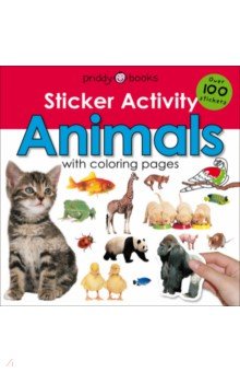 Sticker Activity. Animals with colouring pages - Roger Priddy