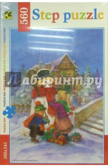 Step Puzzle-560 78032 Дети и Снеговик обложка книги Step Puzzle-560 78032 Дети и Снеговик обложка книги