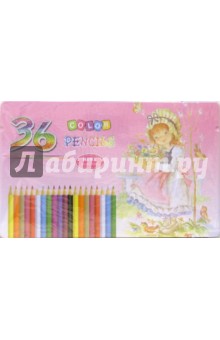 Карандаши 36 цветов 7303-36Т (металлический плоский пенал) Карандаши 36 цветов 7303-36Т (металлический плоский пенал)