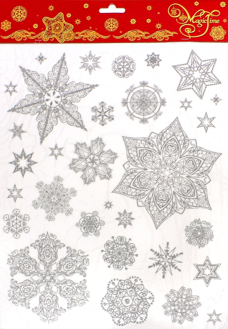 Иллюстрация 1 из 12 для Украшение новогоднее оконное "Снежинки" (31487) | Лабиринт - сувениры. Источник: Лабиринт