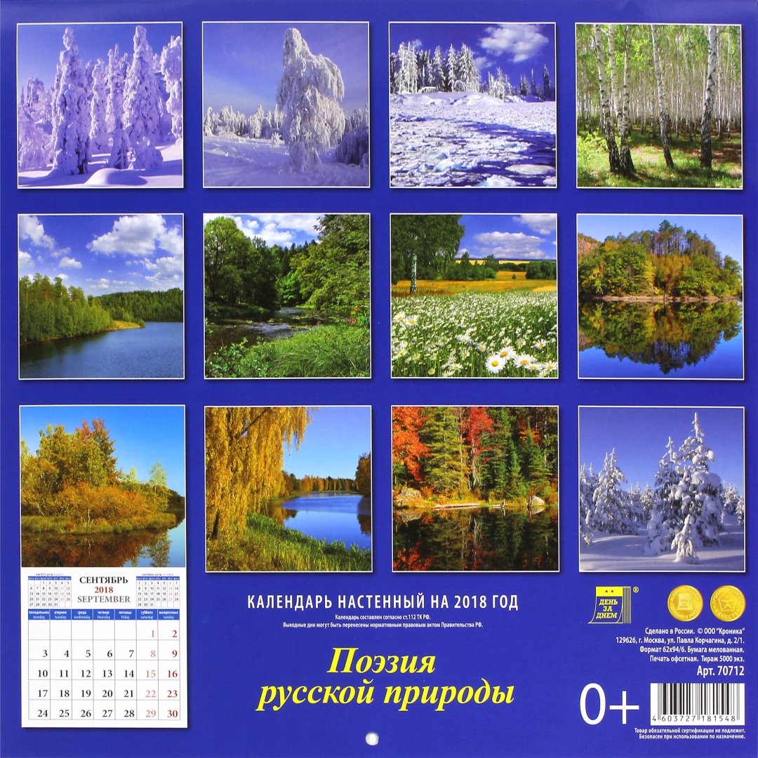 Иллюстрация 1 из 2 для Календарь 2013 "Поэзия русской природы" (70312) Лабиринт