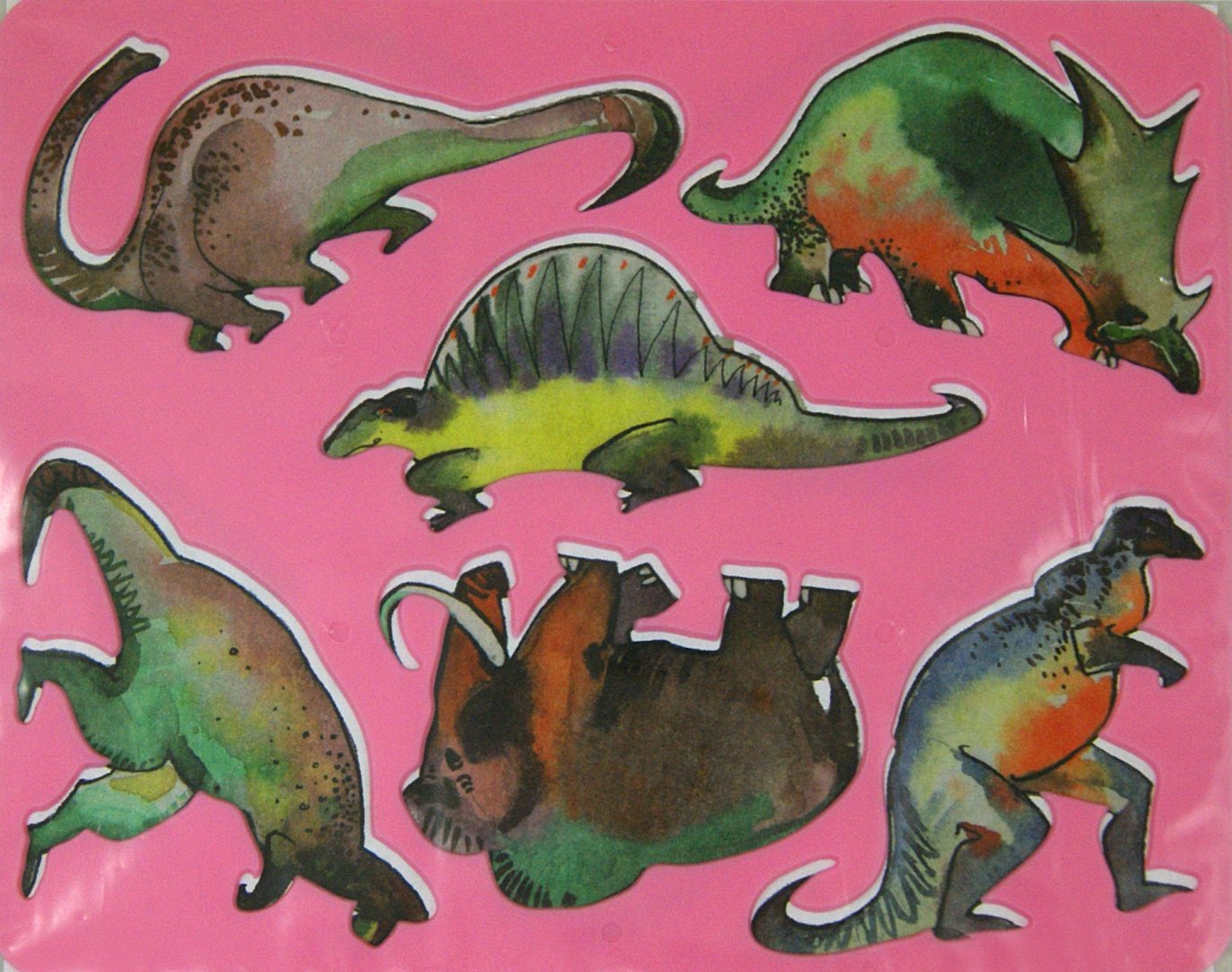 Иллюстрация 2 из 5 для Трафарет фигурный Динозавры, в ассортименте | Лабиринт - игрушки. Источник: Лабиринт
