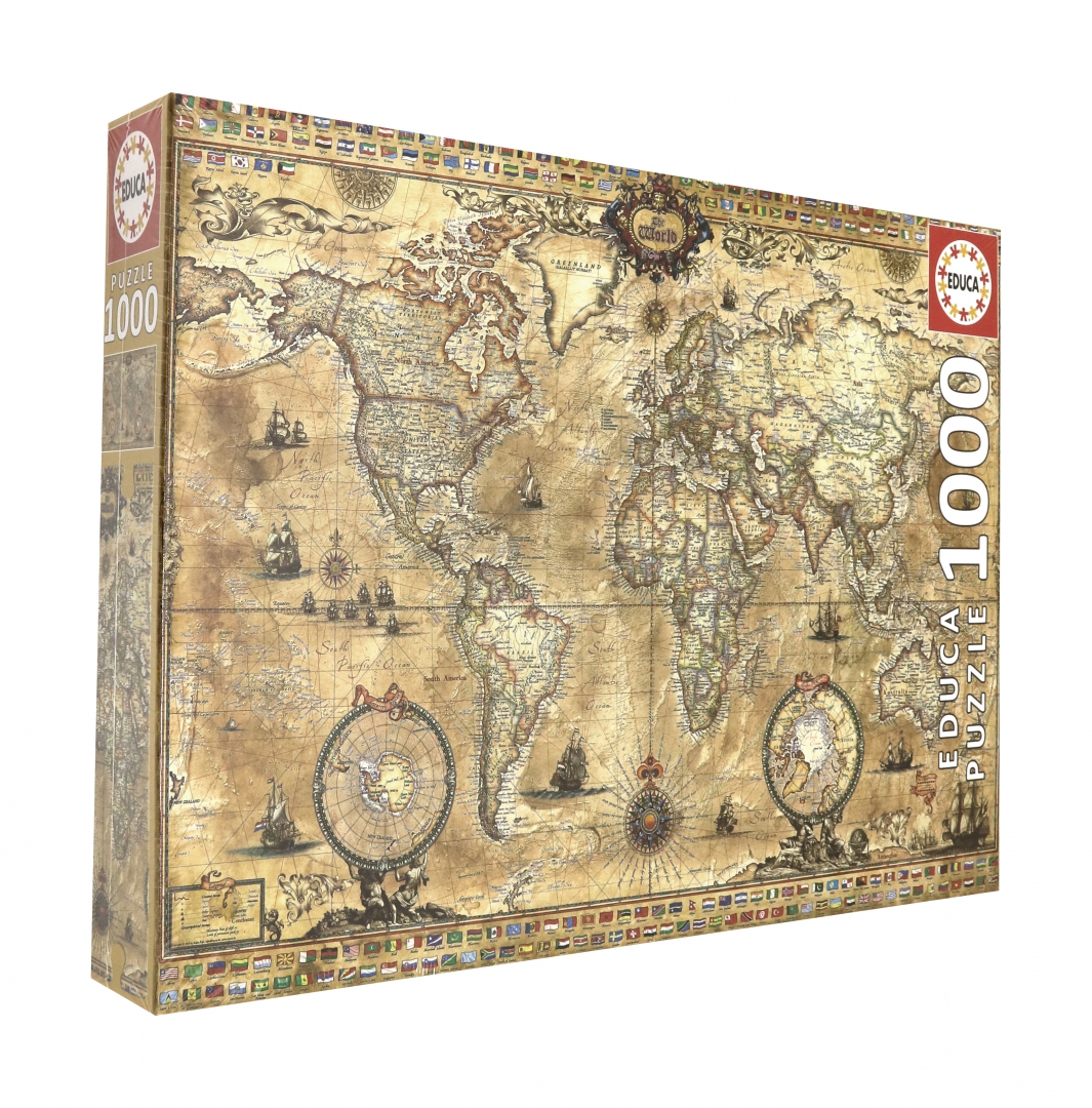 Иллюстрация 1 из 12 для Пазл-1000 "Античная карта мира" (15159) | Лабиринт - игрушки. Источник: Лабиринт