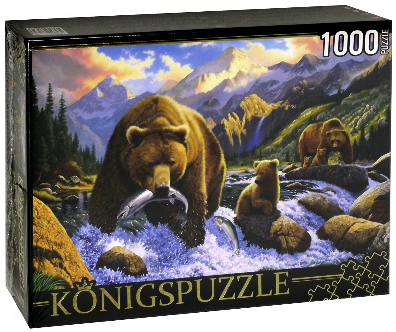 Иллюстрация 1 из 13 для Puzzle-1000 "Медведи на рыбалке" (МГК1000-6471) | Лабиринт - игрушки. Источник: Лабиринт