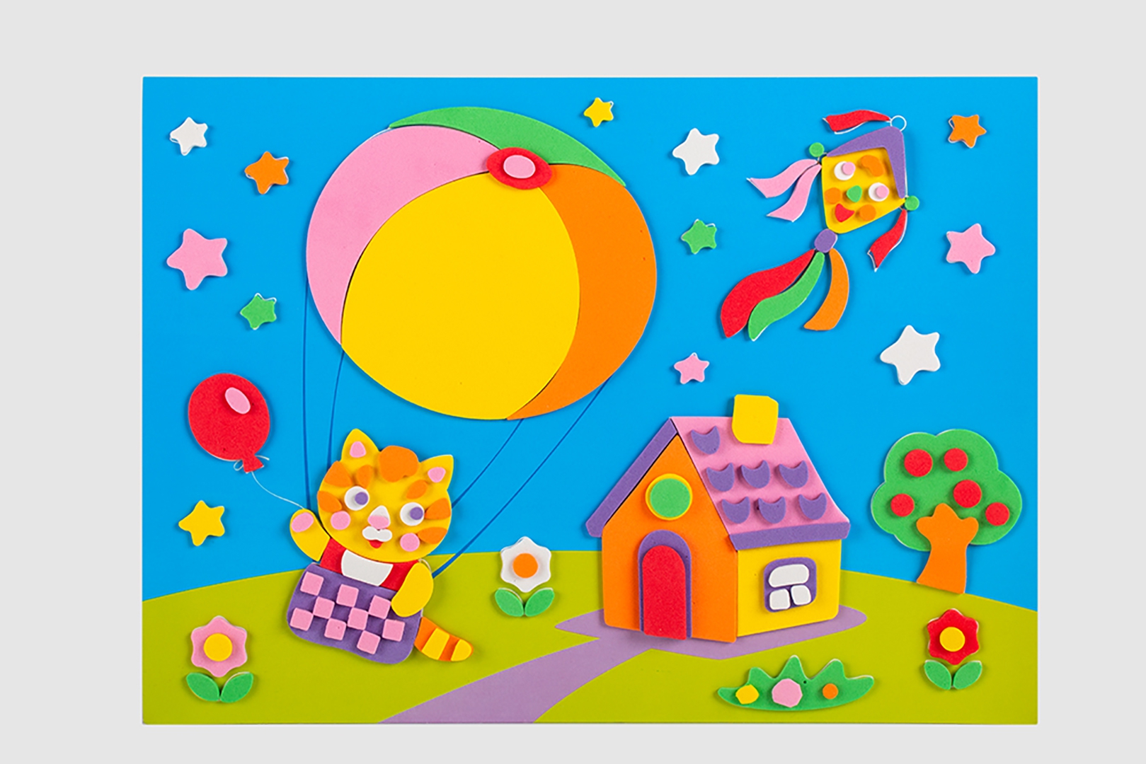 Иллюстрация 1 из 9 для Мягкая картинка "Котенок на воздушном шаре" (2663) | Лабиринт - игрушки. Источник: Лабиринт