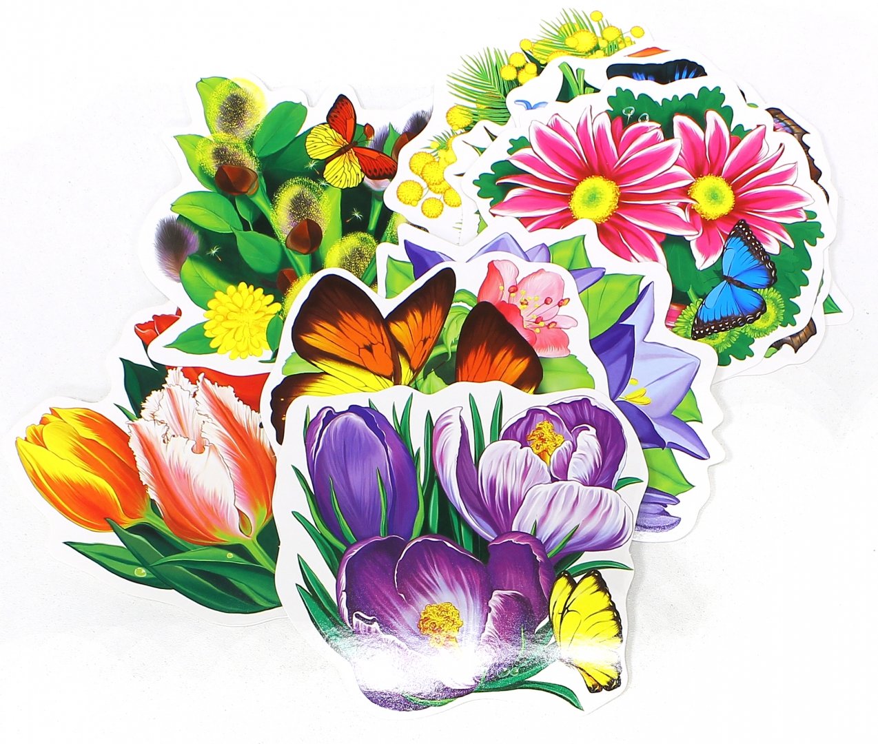 Иллюстрация 1 из 14 для Весенний набор цветов на скотче для украшения стен | Лабиринт - сувениры. Источник: Лабиринт