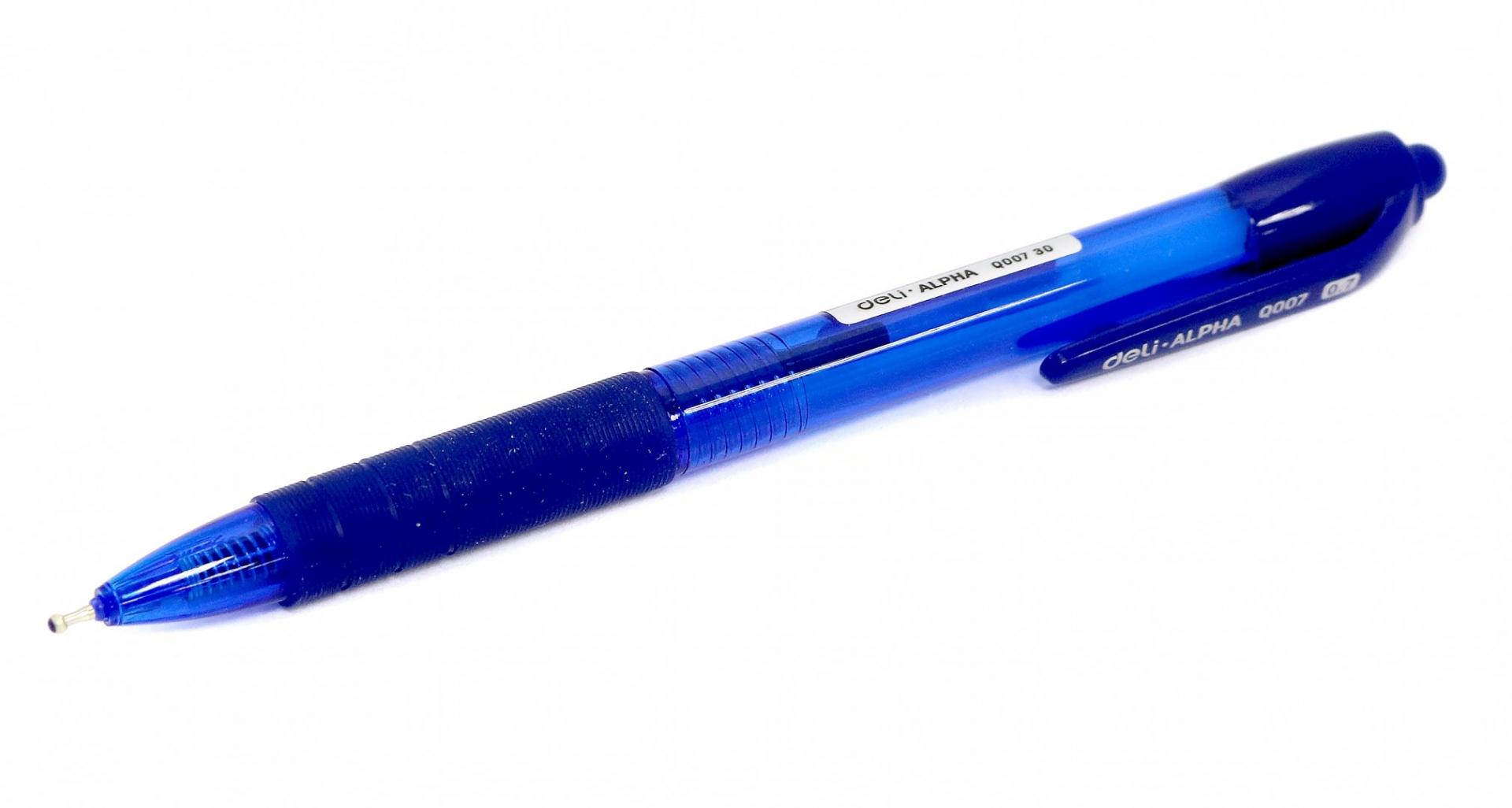 Иллюстрация 1 из 4 для Ручка шариковая автоматическая "Deli" (0,7 мм, синий) (EQ00730) | Лабиринт - канцтовы. Источник: Лабиринт