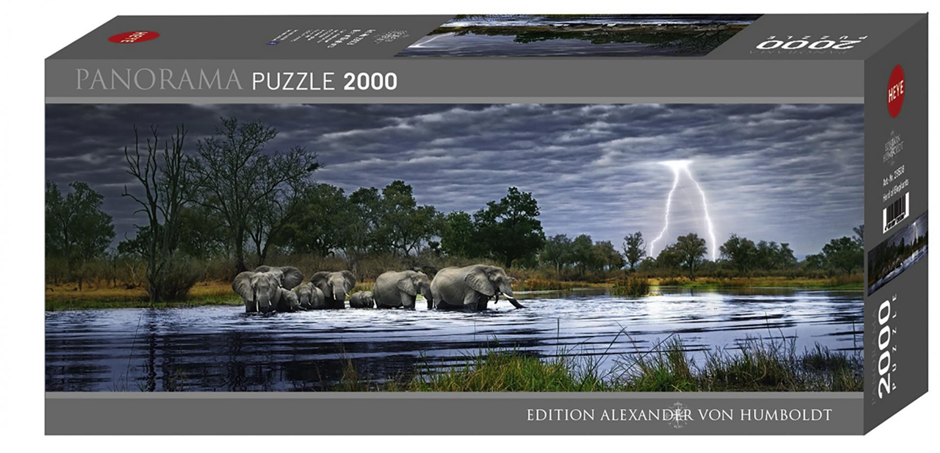 Иллюстрация 1 из 2 для Puzzle-2000. Стадо слонов | Лабиринт - игрушки. Источник: Лабиринт