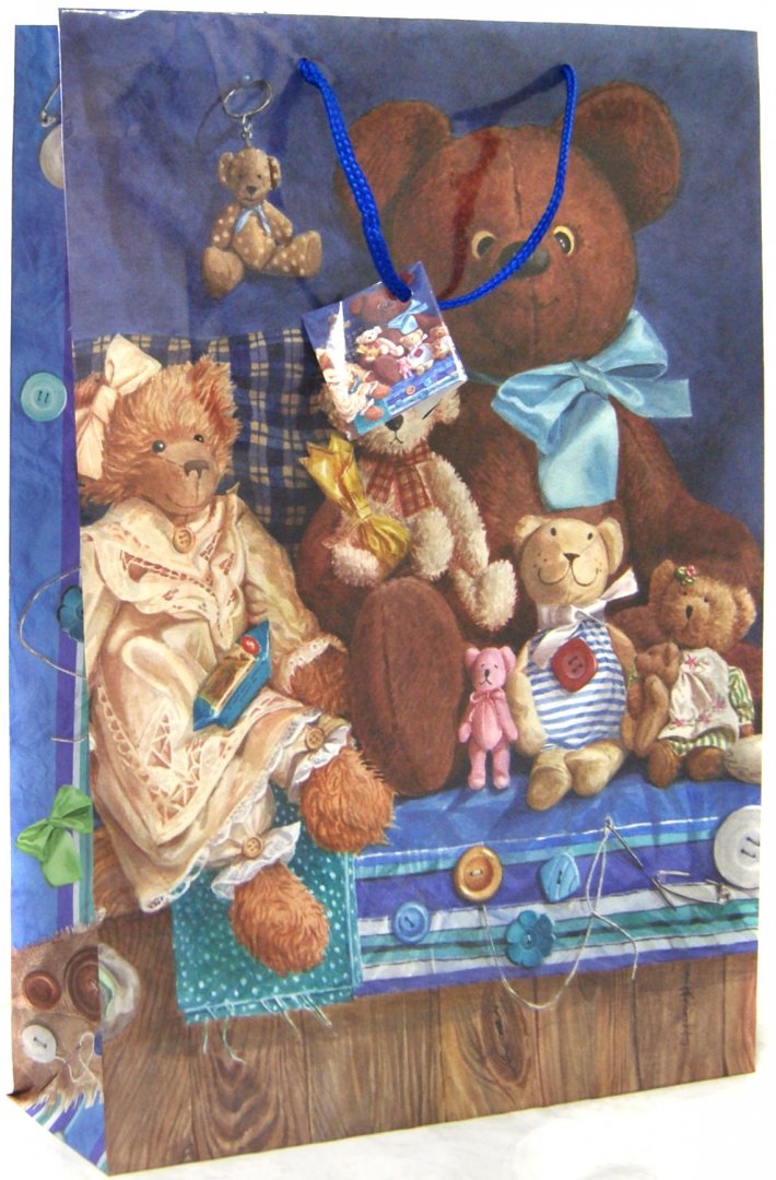 Иллюстрация 1 из 3 для Пакет бумажный "Медвежата" 33*45.7*10.2 см (35977) | Лабиринт - сувениры. Источник: Лабиринт