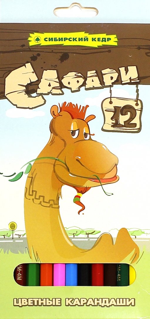 Иллюстрация 1 из 5 для Карандаши цветные, 12 цветов "Сафари. Верблюд" (СК041/12) | Лабиринт - канцтовы. Источник: Лабиринт
