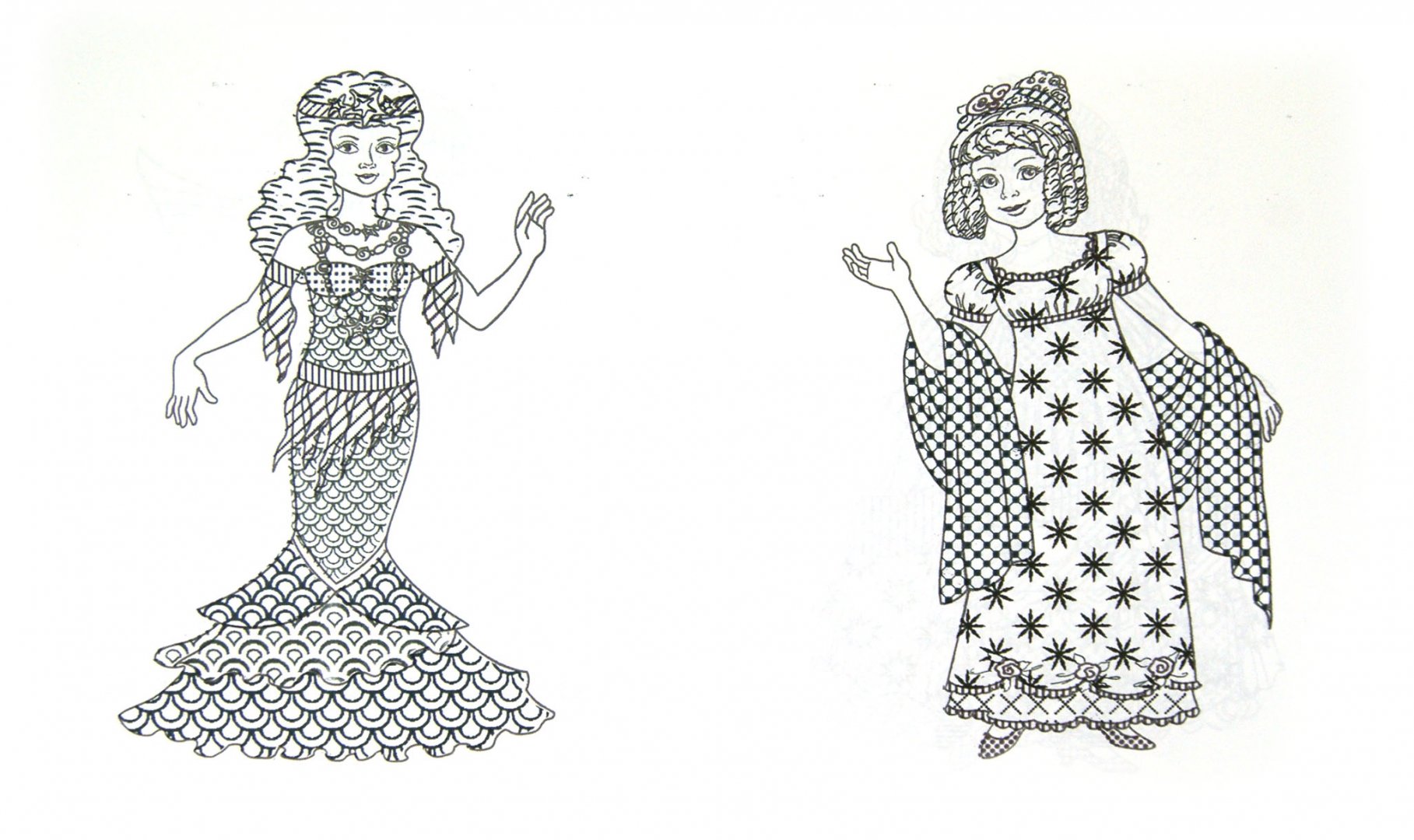 Иллюстрация 1 из 12 для Водная книжка-раскраска "Нарядные куколки" | Лабиринт - книги. Источник: Лабиринт