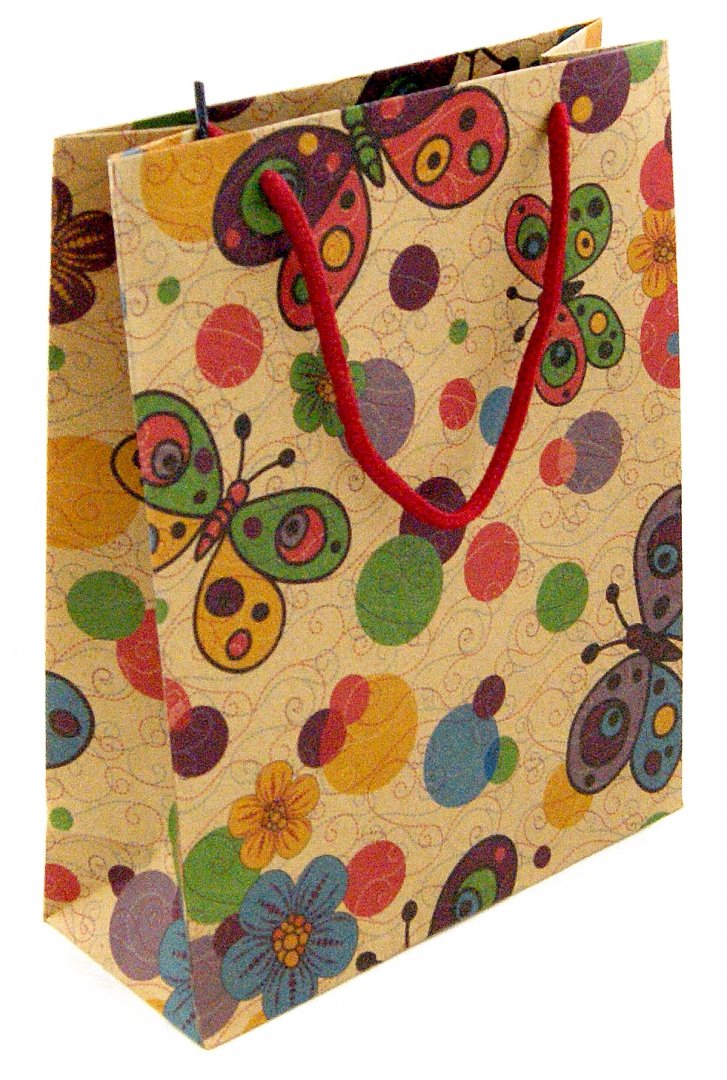 Иллюстрация 1 из 4 для Пакет бумажный "Бабочки маленький" (19х24,5х8 см) (38859) | Лабиринт - сувениры. Источник: Лабиринт