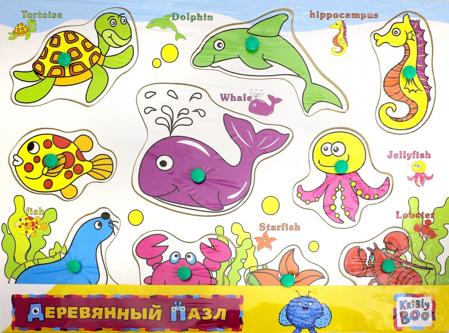 Иллюстрация 1 из 4 для Деревянный пазл "Морские животные" (65250) | Лабиринт - игрушки. Источник: Лабиринт