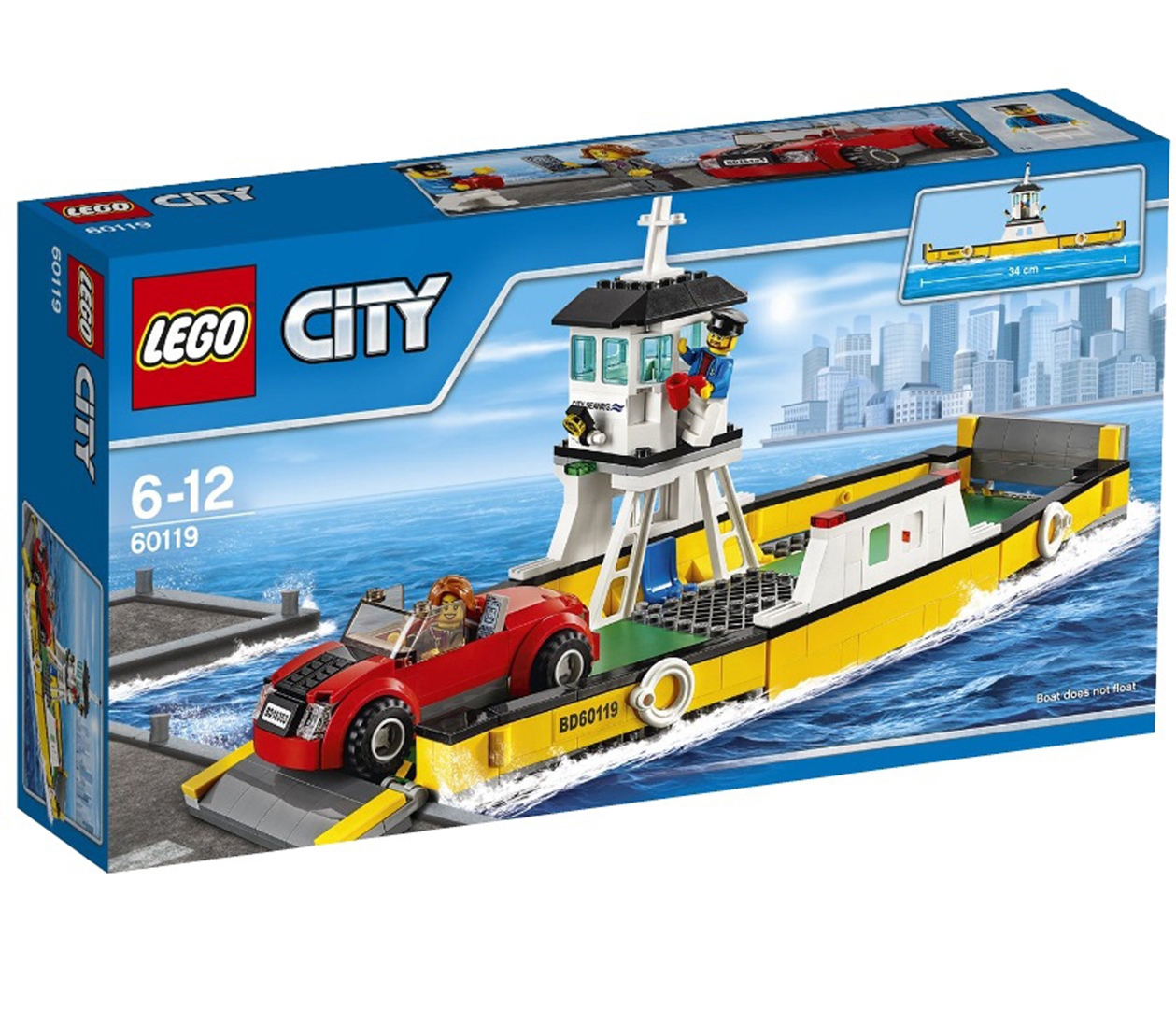 Иллюстрация 1 из 3 для Конструктор LEGO "City. Паром" (60119) | Лабиринт - игрушки. Источник: Лабиринт
