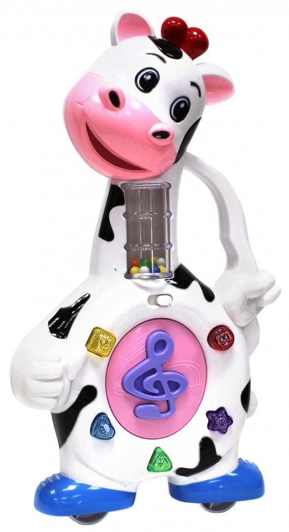 Иллюстрация 3 из 3 для Развивающая игрушка-погремушка "Корова" со звуковыми и световыми эффектами (EG80000R) | Лабиринт - игрушки. Источник: Лабиринт