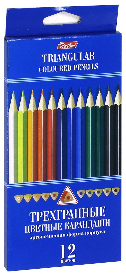 Иллюстрация 1 из 8 для Карандаши цветные трехгранные (12 цветов) (BKt_12400) | Лабиринт - канцтовы. Источник: Лабиринт