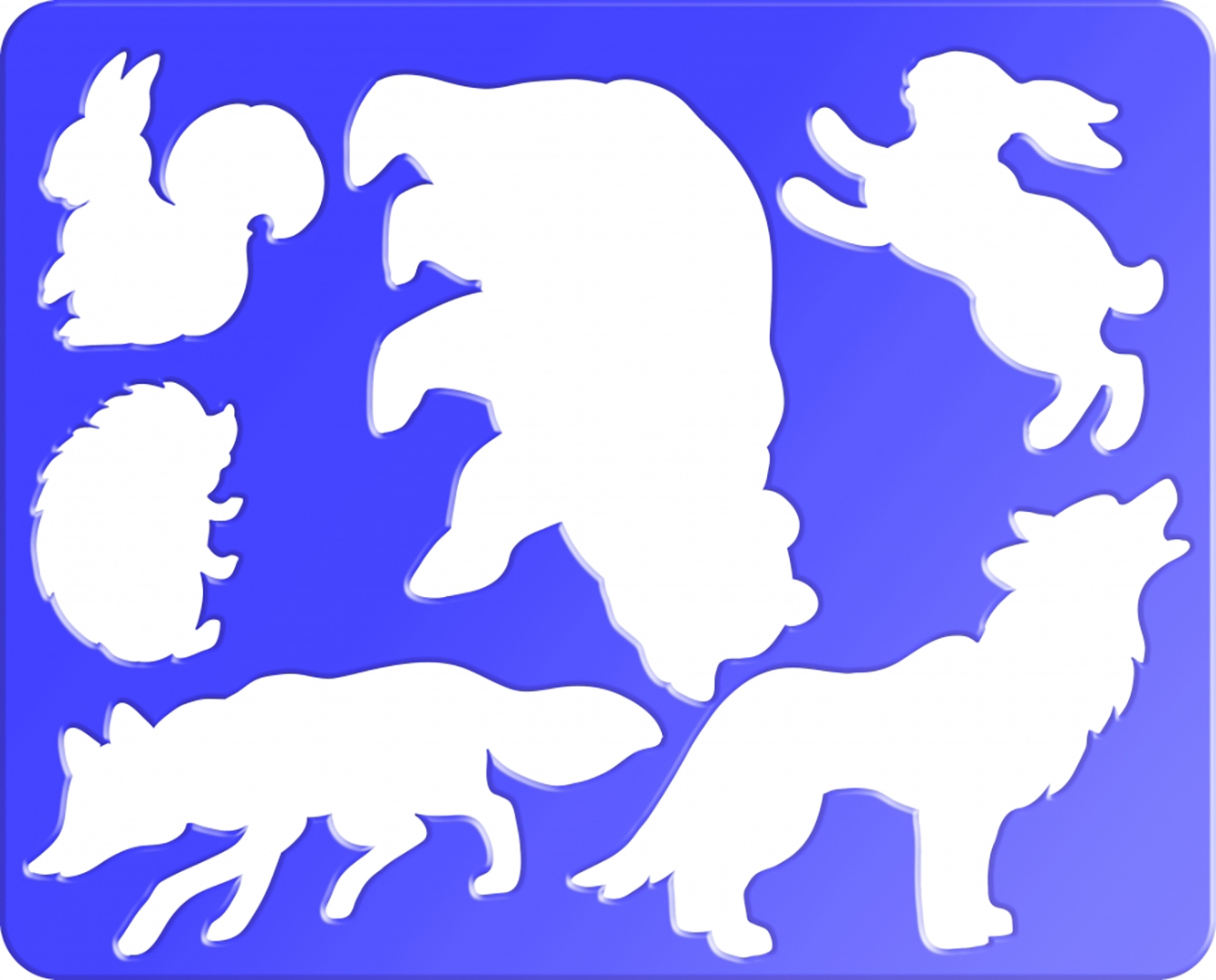 Иллюстрация 1 из 10 для Трафарет пластмассовый "Лесные звери" | Лабиринт - игрушки. Источник: Лабиринт